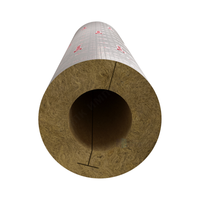 Цилиндр вырезной минеральная вата ROCKWOOL 80 кашированный армированной фольгой 20/21 L=1м ROCKWOOL 331926 — изображение 3