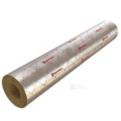 Цилиндр вырезной минеральная вата ROCKWOOL 80 кашированный армированной фольгой 30/48 L=1м ROCKWOOL 332161