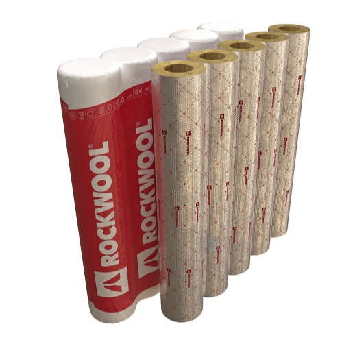 Цилиндр вырезной минеральная вата ROCKWOOL 80 кашированный армированной фольгой 40/35 L=1м ROCKWOOL 331999 — изображение 2