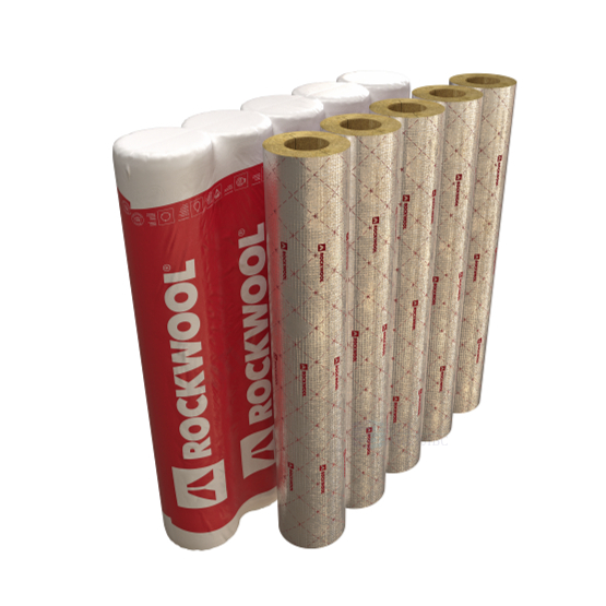 Цилиндр вырезной минеральная вата ROCKWOOL 80 кашированный армированной фольгой 50/25 L=1м ROCKWOOL 331936 — изображение 2