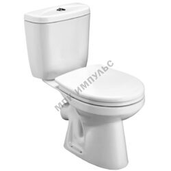 Унитаз-компакт косой выпуск нижний подвод с арматурой 1/реж слив кнопка с сиденьем полипропилен белый Анимо Santek 1.WH11.0.032