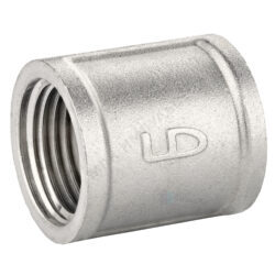 Муфта латунь никель Ду 15 (1/2") ВР/ВР LD LD.67.502.15