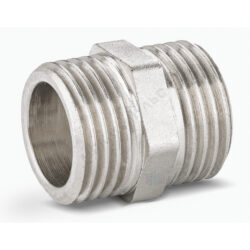 Ниппель латунь никель Ду 15 (1/2") НР LD LD.67.501.15