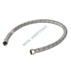Подводка гибкая для воды нержавеющая оплетка ГИГАНТ 1/2" г-г L=0.5м AQUALINE 04932