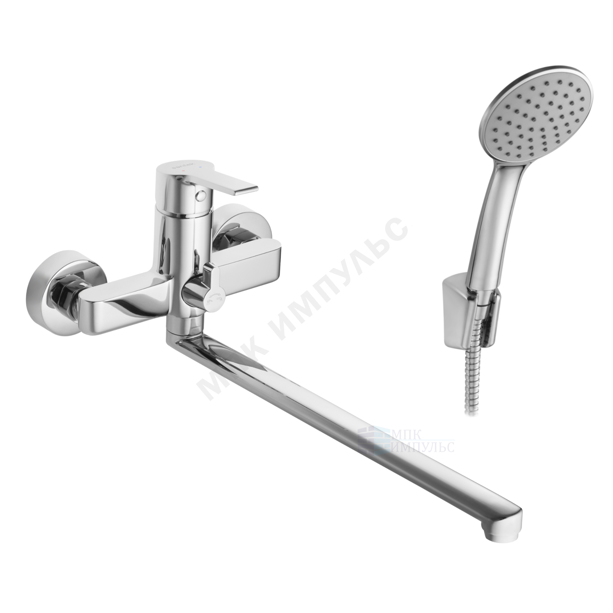 Смеситель для ванны с душем одноручный хром Найра Santek WH5A12001C001