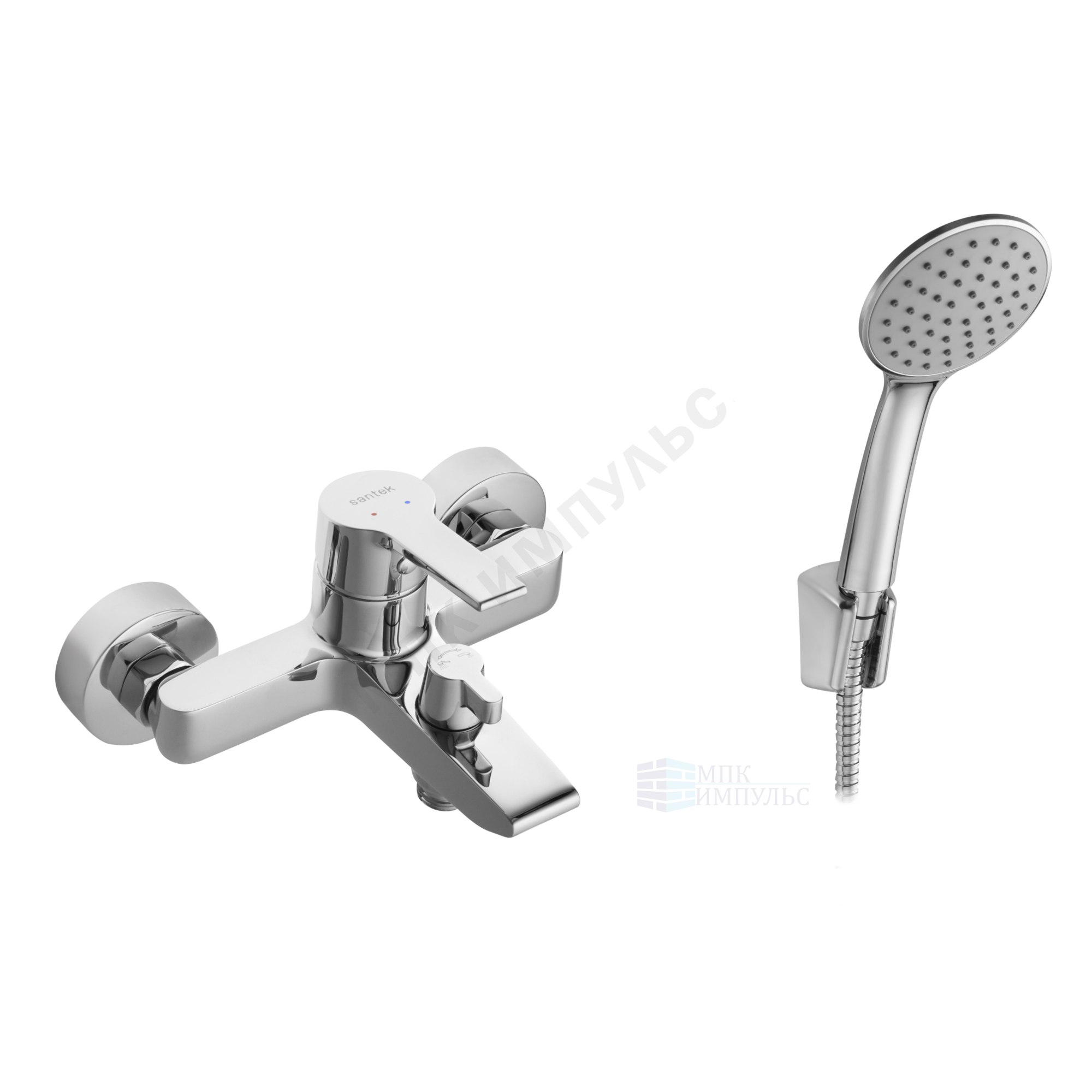 Смеситель для ванны с душем одноручный хром Найра Santek WH5A10001C001