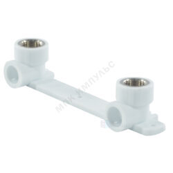 Планка монтажная PP-R белая Дн 25х1/2" ВР под смеситель с водорозетками VALFEX 10124025