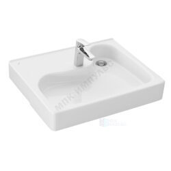 Умывальник подвесной над стиральной машиной Клио 50 1 отверстие под смеситель по центру с кронштейнами