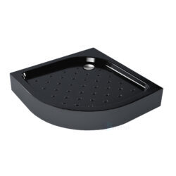 Поддон душевой акриловый четверть круга Classic BLACK N 800х800х160 с противоскользящим покрытием черный МетаКам АПS_013573