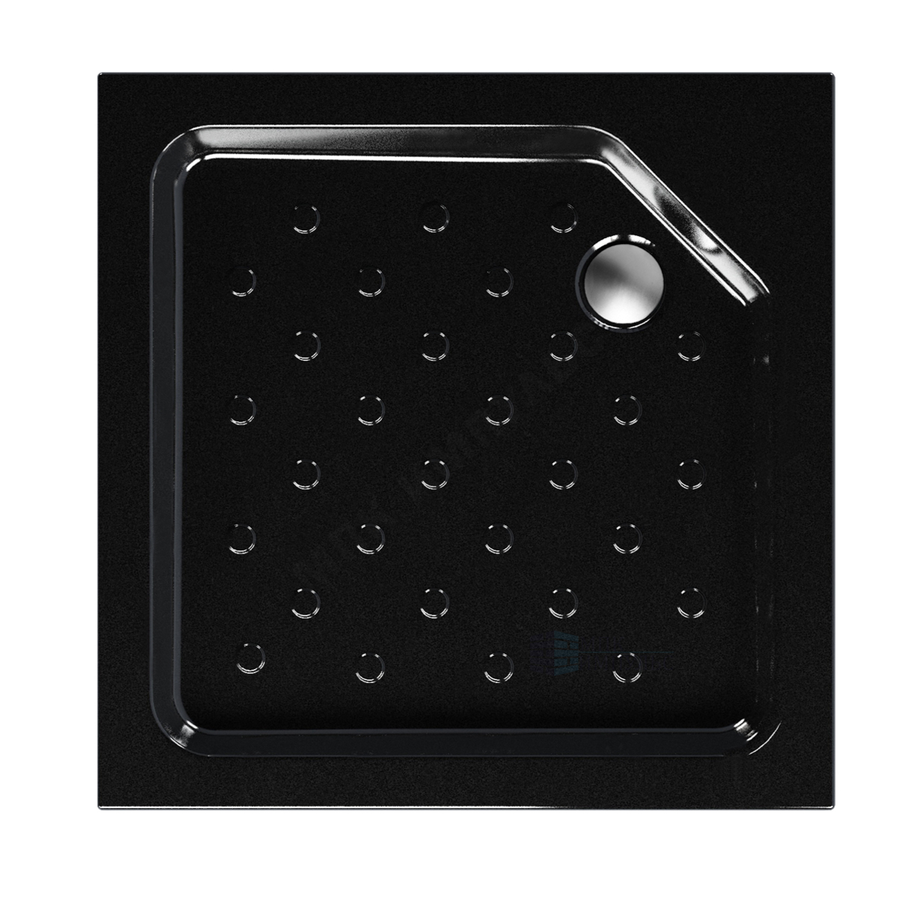 Поддон душевой акриловый квадрат Universal BLACK N 900х900х160 с противоскользящим покрытием МетаКам АПS_013576 — изображение 2