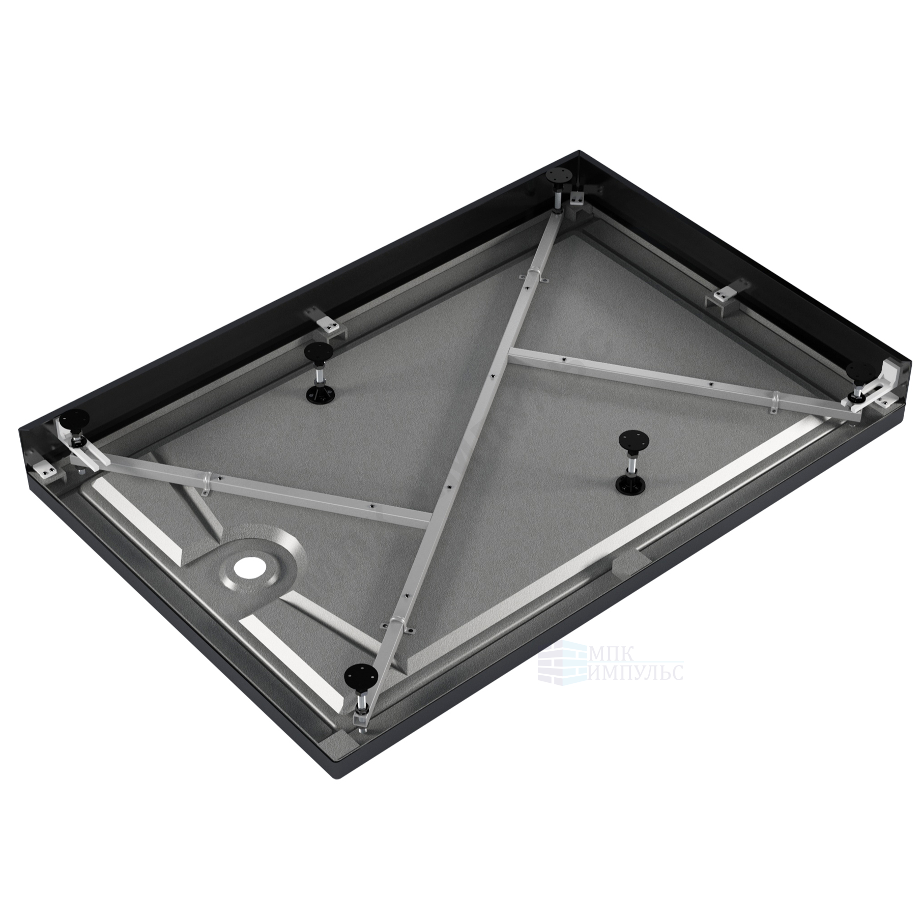 Поддон душевой акриловый прямоугольный Universal PRO BLACK N 1200х800х130 черный МетаКам АПS_014443 — изображение 4