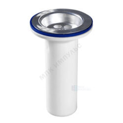 Выпуск литой для кухонной мойки 1 1/2"x40 с нержавеющей решёткой D=70мм Орио А-4002-2