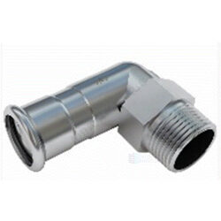 Отвод сталь нерж AISI 304 90гр Дн 35х1 1/4" Ру16 пресс/НР >A< Press Inox IBP PS24092G0351000