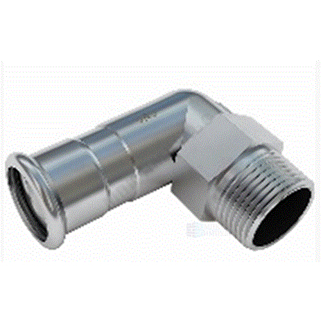 Отвод сталь нерж AISI 304 90гр Дн 35х1 1/4" Ру16 пресс/НР >A< Press Inox IBP PS24092G0351000
