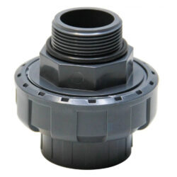 Муфта НПВХ разъемная Дн 50х1 1/2" серая НР под клеевое соединение Aquaviva BMG50112