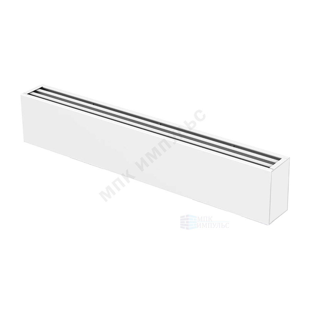 Конвектор настенный Элегант Мини 130x130x1100 2то двухтр с т/клапаном (угл) Heimeier, М30х1,5 Стен ниж/п прав RAL 9016 (Белый) КЗТО