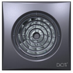 Вентилятор накладной пластик D100 с обратным клапаном Dark gray metal DICITI AURA 4C
