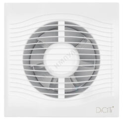 Вентилятор накладной пластик D150 с обратным клапаном белый DICITI SLIM 6C
