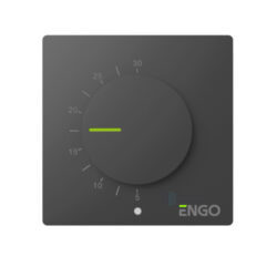 Терморегулятор механический SIMPLE черный накладной ENGO ESIMPLE230B