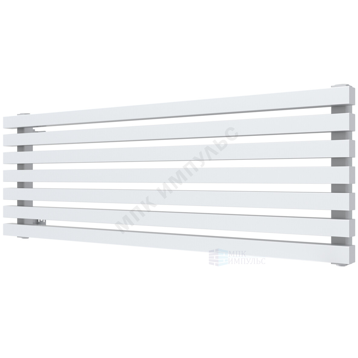 Радиатор трубчатый QUADRUM 40 H 1-1000 6 секций без т/клапана с нижней подводкой прав ВР G 1/2" с кронштейнами 1M103SS181 (светло-бежевый муар) КЗТО QUD40H10006RRAL