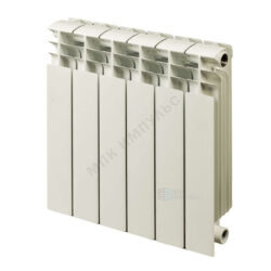Радиатор биметаллический Корвет 350*100 4 секции Qну=656 Вт с т/клапаном М30х1,5 ниж/п лев RAL 9016 (белый) Русский Радиатор RRC350*100BM04NPL