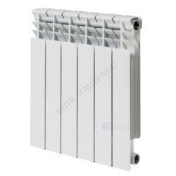 Радиатор биметаллический Корвет 500*80 11 секций Qну=1793 Вт с т/клапаном М30х1,5 ниж/п прав RAL 9016 (белый) Русский Радиатор RRC500*80BM11NP
