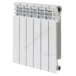 Радиатор биметаллический Корвет 500*80 11 секций Qну=1793 Вт с т/клапаном М30х1,5 ниж/п лев RAL 9016 (белый) Русский Радиатор RRC500*80BM11NPL