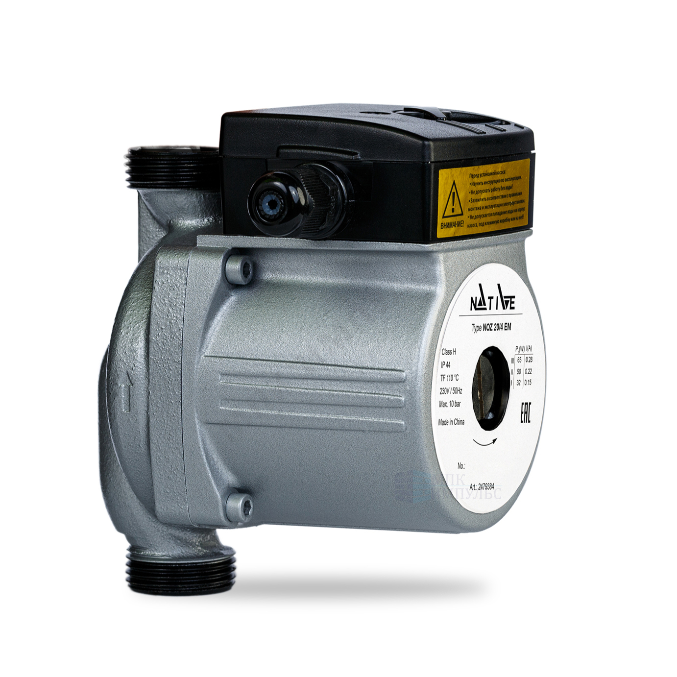 Насос циркуляционный с мокрым ротором NOZ 25/20 DM PN10 3х400В/50 Гц Native 2479393 — изображение 2