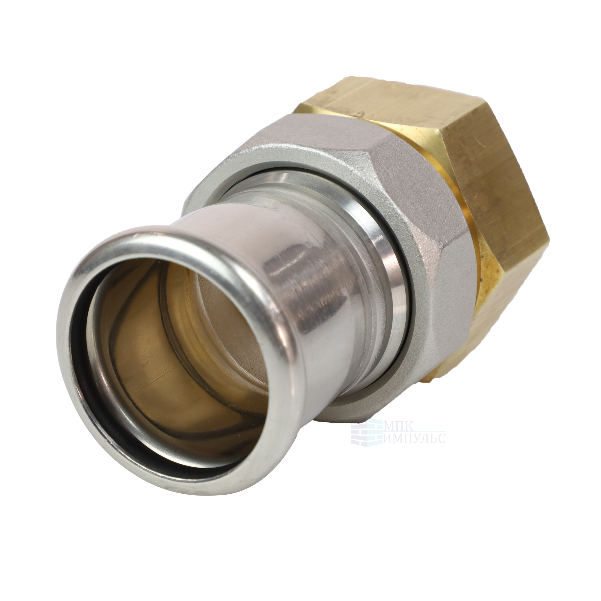 Муфта разъемная сталь нерж AISI 316L Дн 22х3/4" Ру16 пресс/ВР Inoxpres RM 184022003 — изображение 2