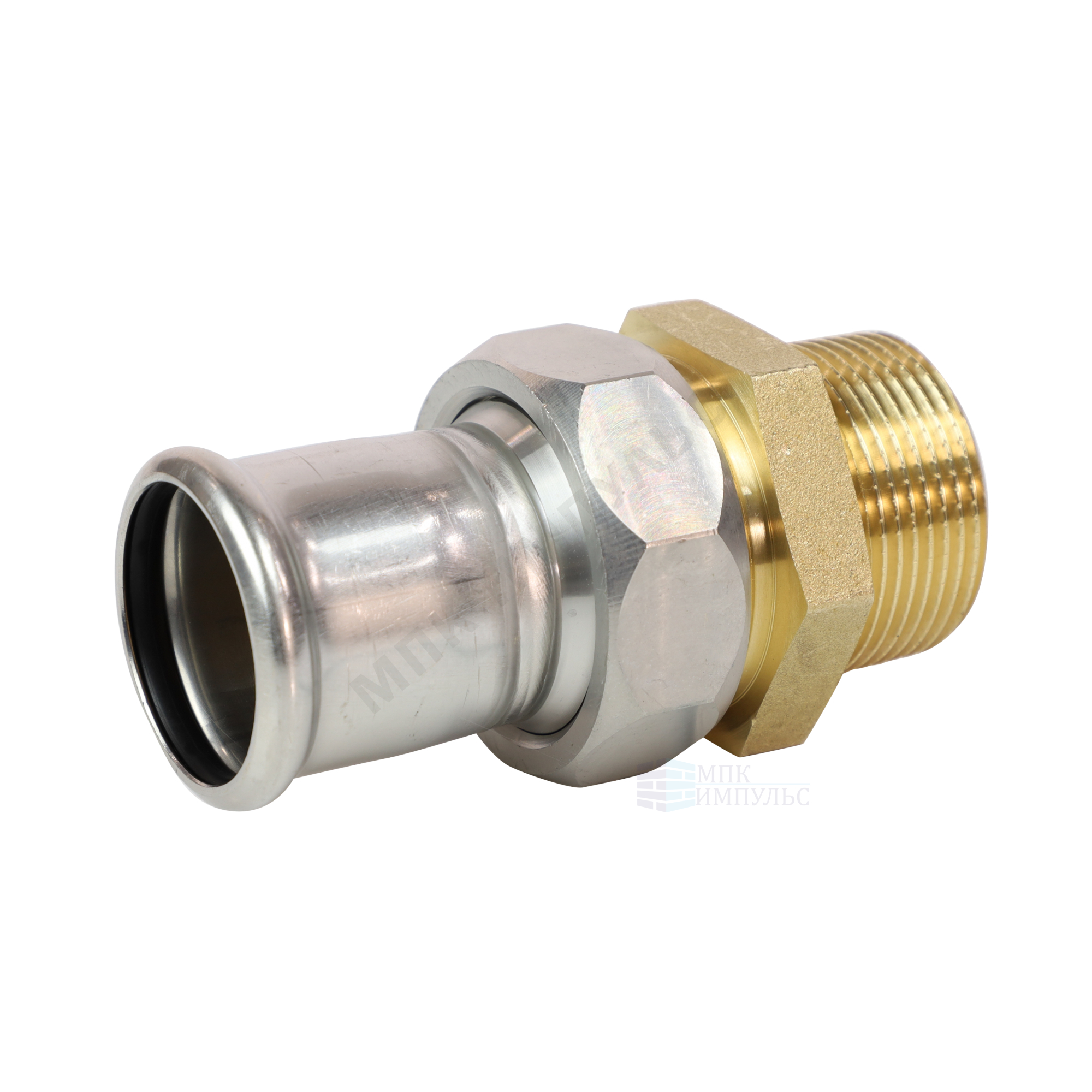 Муфта разъемная сталь нерж AISI 316L Дн 42х1 1/2" Ру16 пресс/НР Inoxpres RM 184042002 — изображение 2