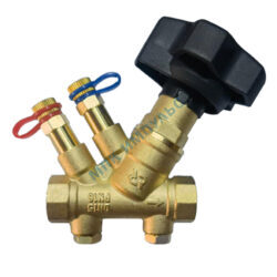 Клапан балансировочный ручной латунь MVT-R Ду 20 Rp3/4" Ру16 Тмакс=120 оС ВР Kvs=5.19м3/ч с измерительными ниппелями Ридан 003Z4042R