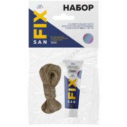 Набор для уплотнения резьбы лен 7гр+паста 25гр SANFIX 40713