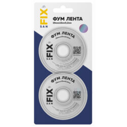 Лента ФУМ PTFE 19ммх0,2ммх15м катушка цвет: белый среда: вода SANFIX 41219