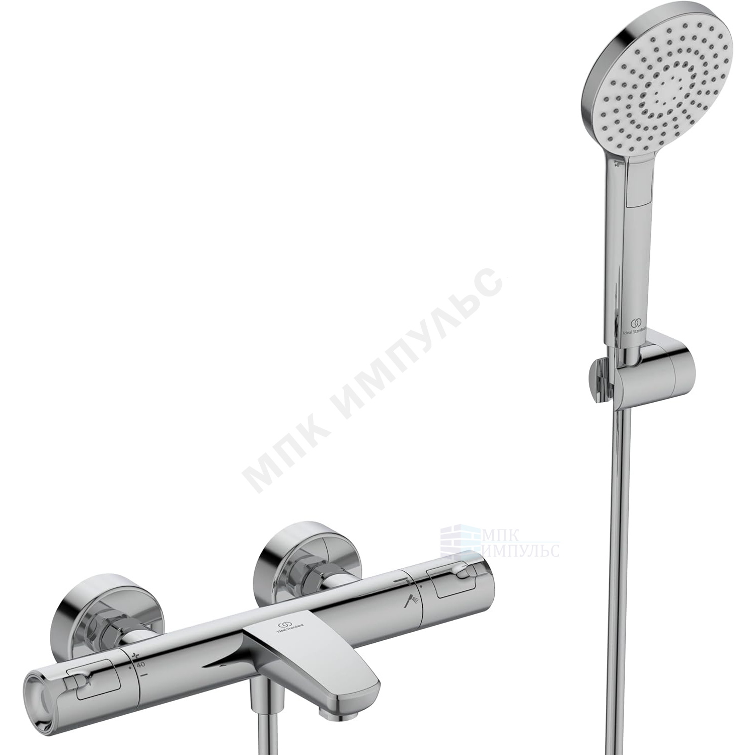 Смеситель для ванны с душем термостат хром CERATHERM T50 Ideal Standard A7696AA