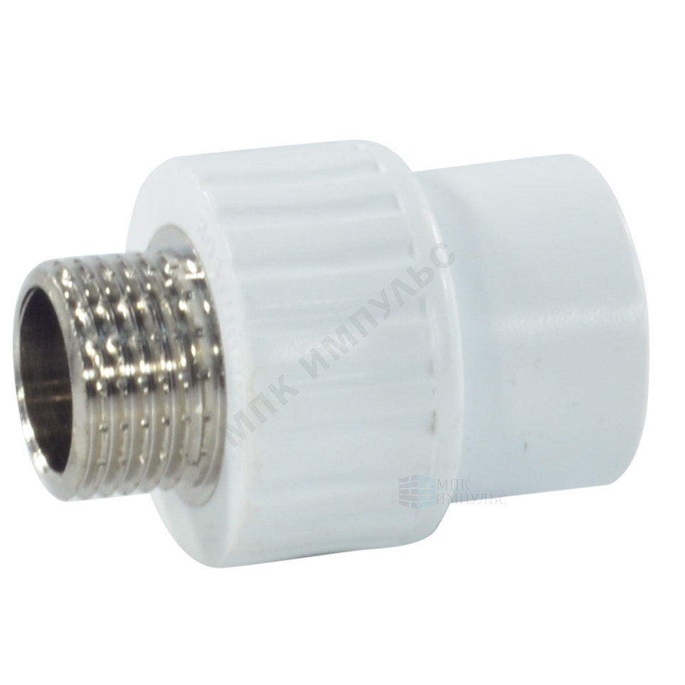 Муфта PP-R комбинированная белая Дн 25х1/2" НР RTP (РосТурПласт) 10664