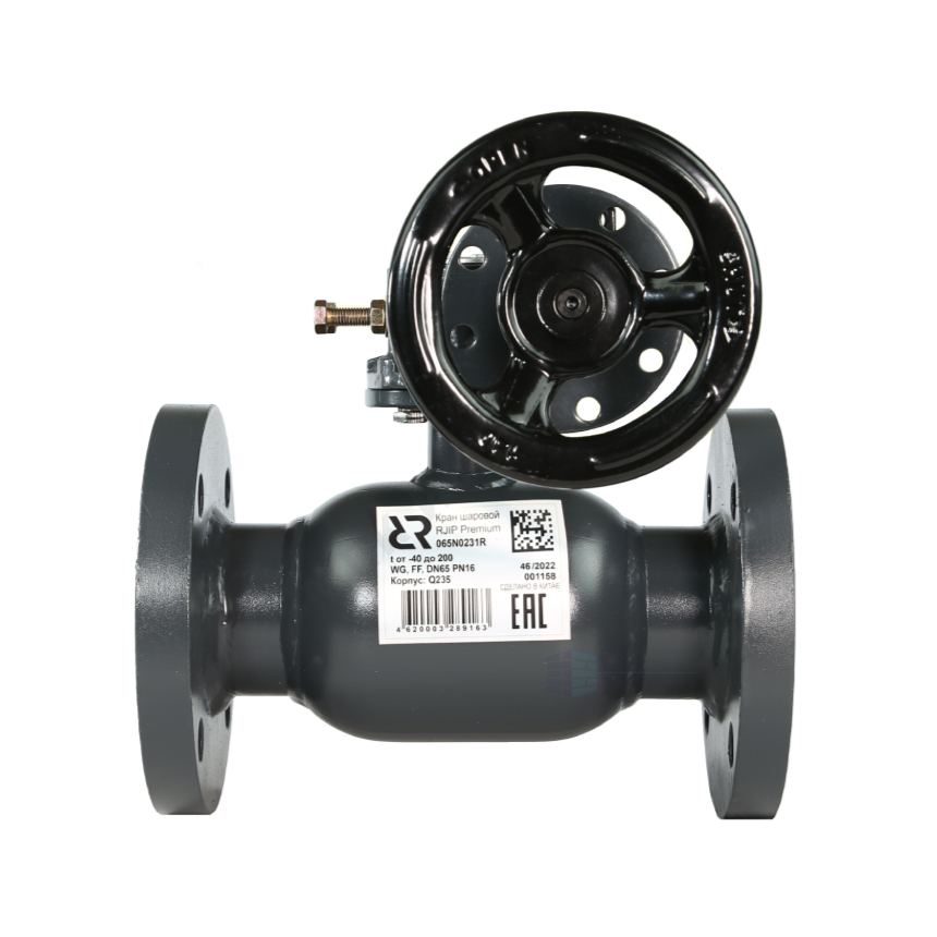Кран шаровой сталь Jip-R Premium FF Ду 300 Ру25 фл с редуктором Ридан 065N0366GR