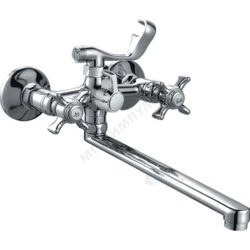 Смеситель для ванны с душем двуручный хром Haiba HB2124