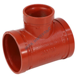 Тройник переходной под муфту грувлок ковкий чугун XGQT08 Ду80х50 (Дн89х60) Ру25 JIANZHI