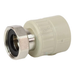 Муфта PP-R комбинированная серая Дн 25х1/2" с накидной гайкой VALFEX 10139225Г