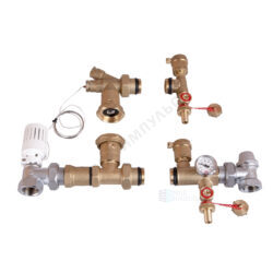 Комплект арматуры для коллекторной группы R553D/R553F латунь R557K Giacomini R557KY003