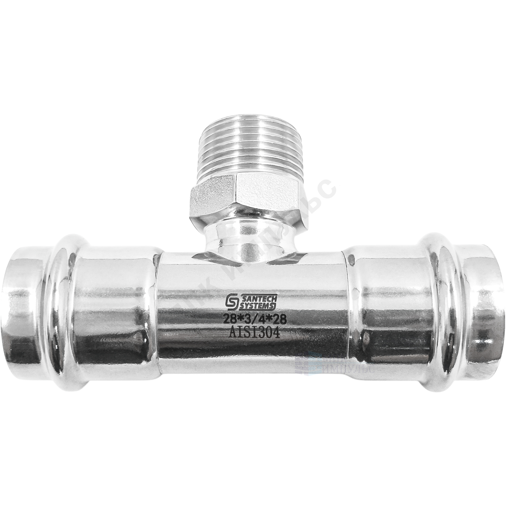 Тройник сталь нерж AISI 304 Дн 28х3/4"х28 пресс/НР FS133 SantechSystems