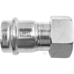 Муфта сталь нерж AISI 304 Дн 15х1/2" пресс/нак/гайка FS145 SantechSystems