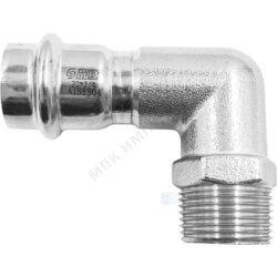 Угольник сталь нерж AISI 304 Дн 22х3/4" пресс/НР FS122 SantechSystems