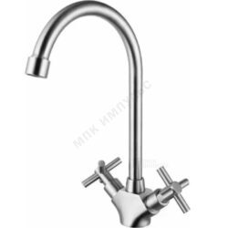 Смеситель для кухонной мойки двуручный хром HB808 Haiba HB49808