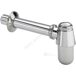 Сифон для умывальника бутылочный латунь 1 1/4"x32 с прямой трубкой хром без выпуска Haiba HB80