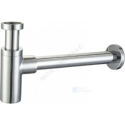 Сифон для умывальника бутылочный латунь 1 1/4"x32 с прямой трубкой хром без выпуска Haiba HB80-1
