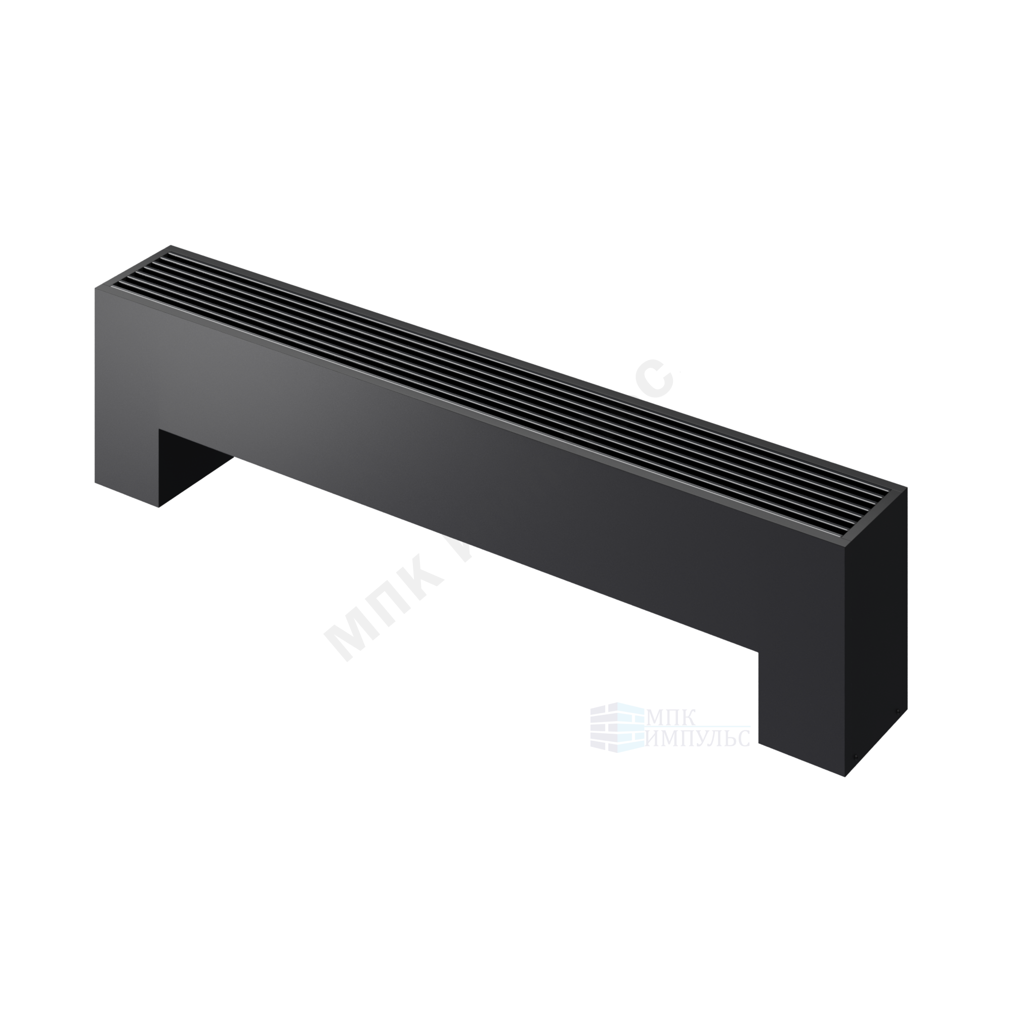 Конвектор напольный STEP 3-N-BL-LG-BL 180х180х1900 бок/п Noir Sable (черный) Heaton — изображение 3