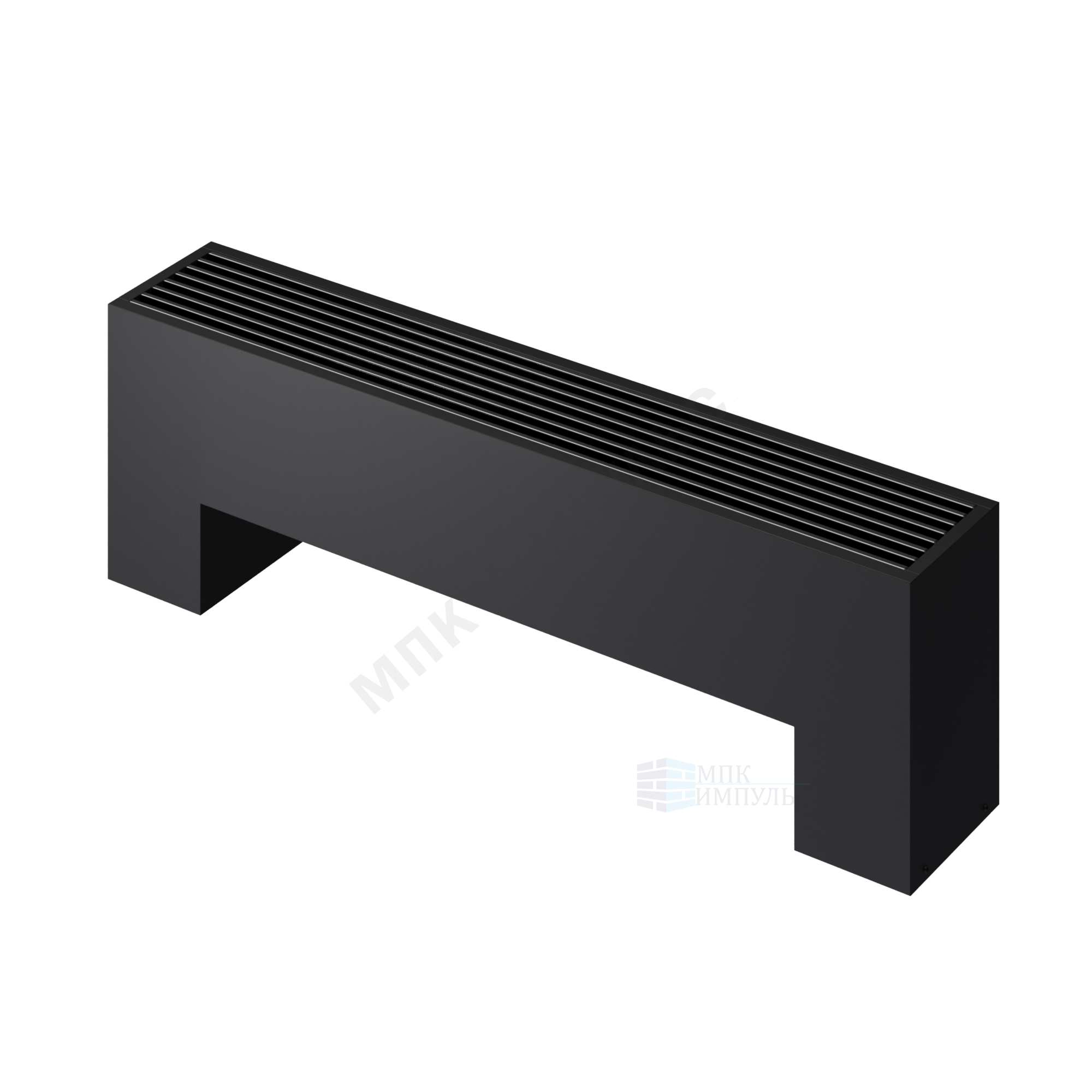 Конвектор напольный STEP 3-N-BL-LG-BL 180х180х1900 бок/п Noir Sable (черный) Heaton — изображение 2