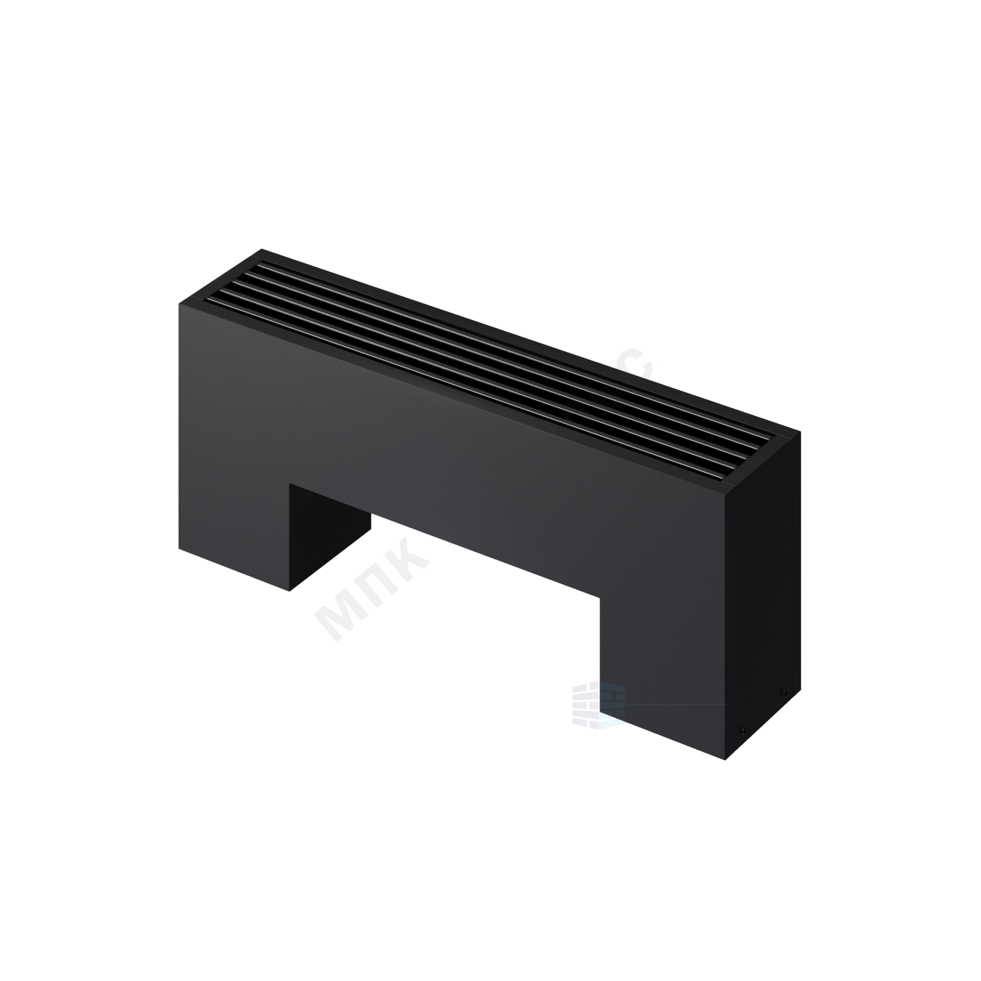Конвектор напольный STEP 2-N-BL-LG-BL 130х130х2400 бок/п Noir Sable (черный) Heaton