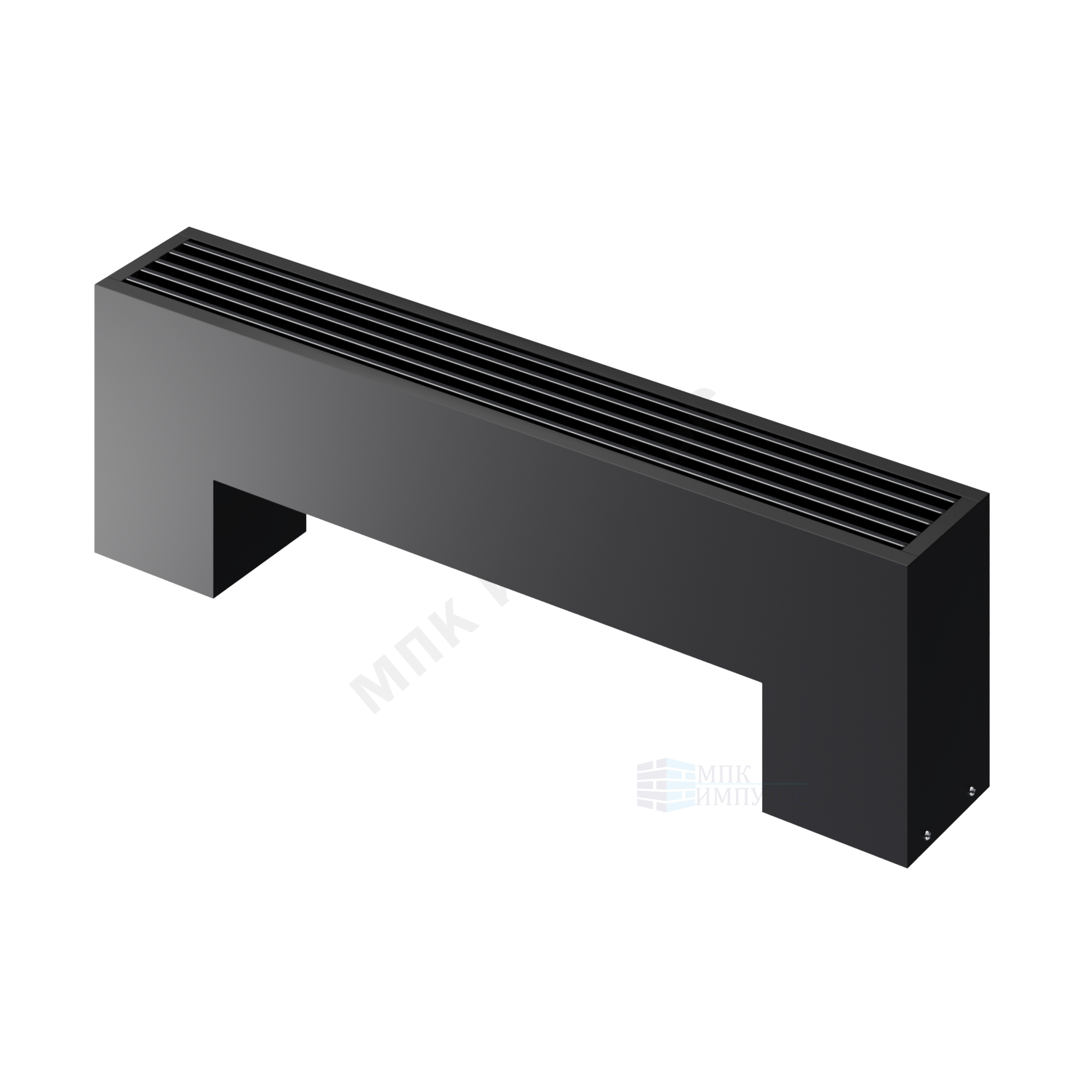 Конвектор напольный STEP 2-N-BL-LG-BL 130х130х2600 бок/п Noir Sable (черный) Heaton — изображение 2